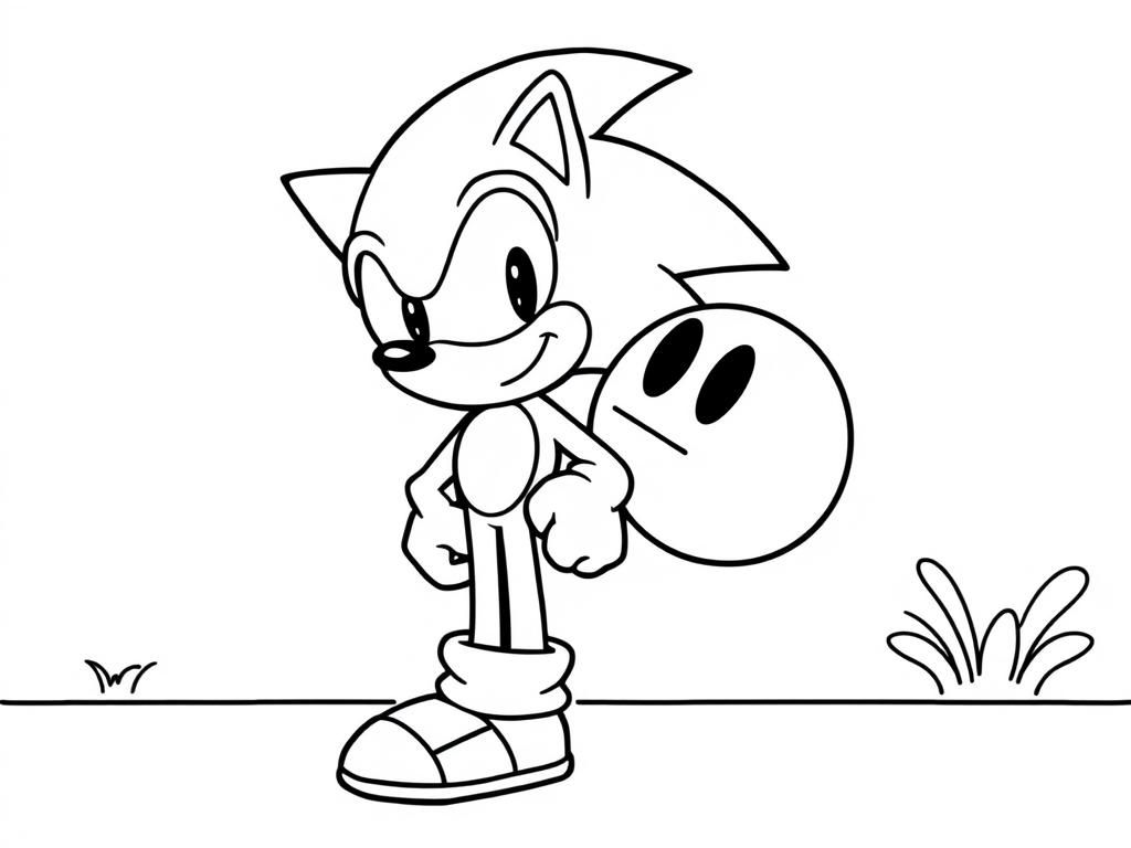Sonic The Hedgehog Coloring Page