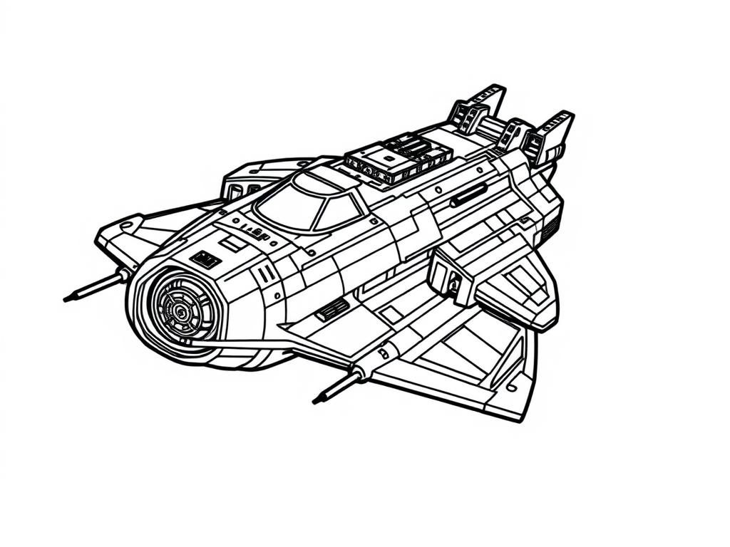 Cool spaceship that has themes from galaxy on fire 2 and Star Trek that is super detailed and bog