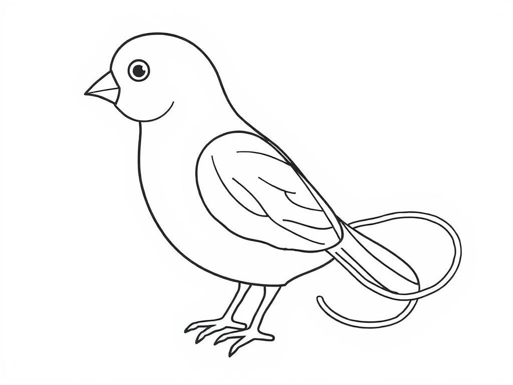 Bird Coloring Page for Kids