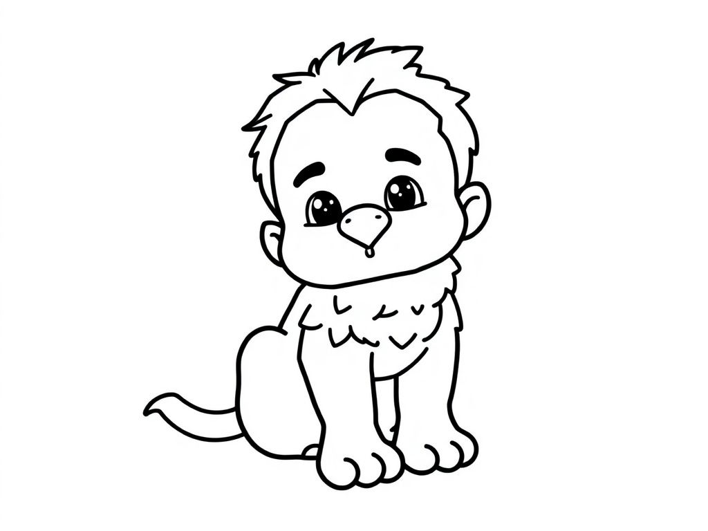 Lion Cub Coloring Page