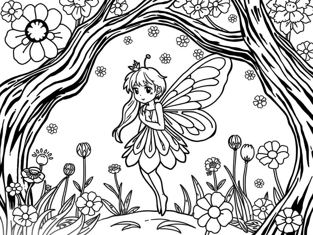 Fairy Coloring Page