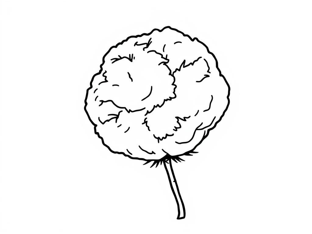 Cotton Candy - Free Printable Coloring Page