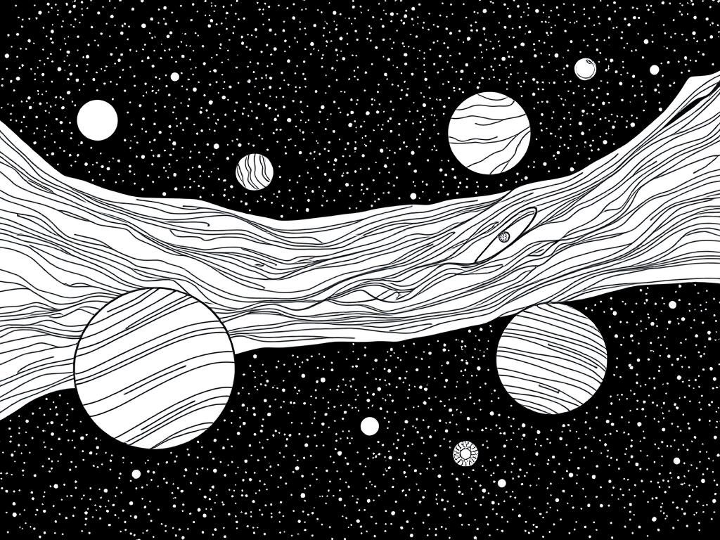 Space Coloring Page
