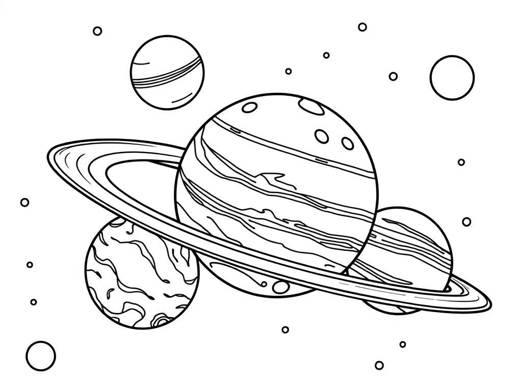 Planets Coloring Page