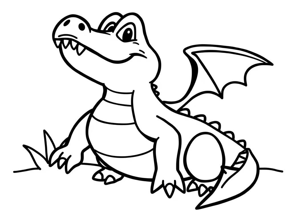 Dragon Coloring Page - Fun and Imaginative Artwork for Kids