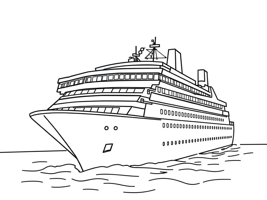 Ships Coloring Page