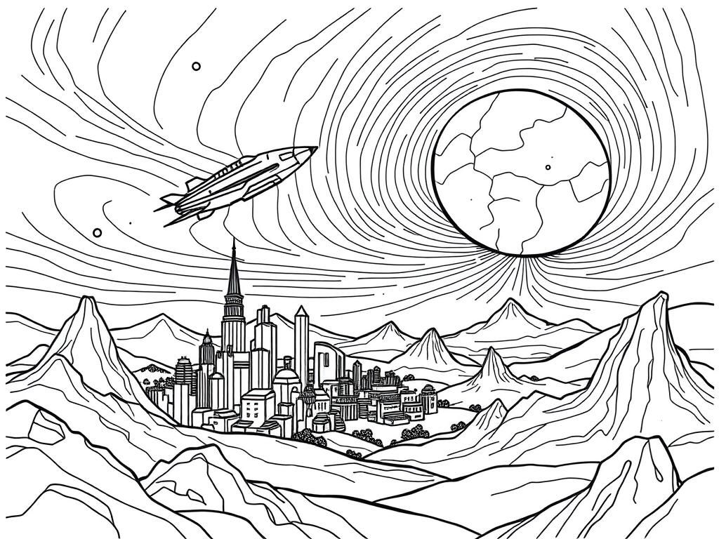 Future City Coloring Page