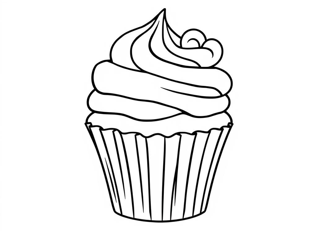 Cupcake Coloring Page