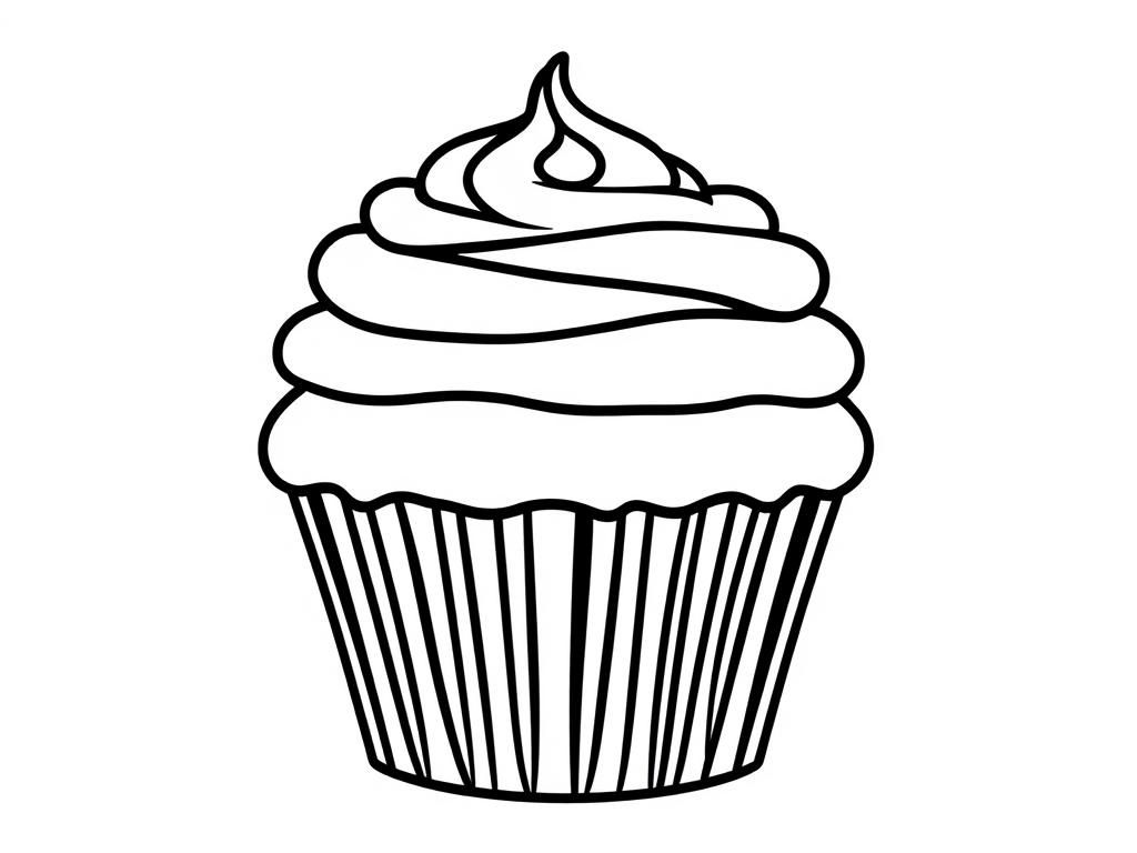 Cupcake Coloring Page