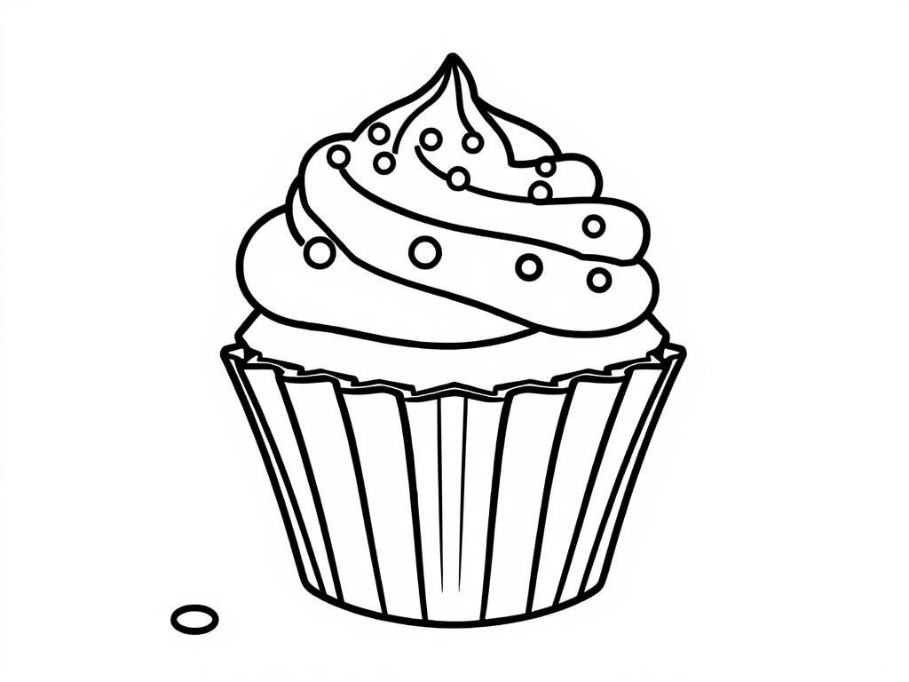 Cupcake Coloring Page