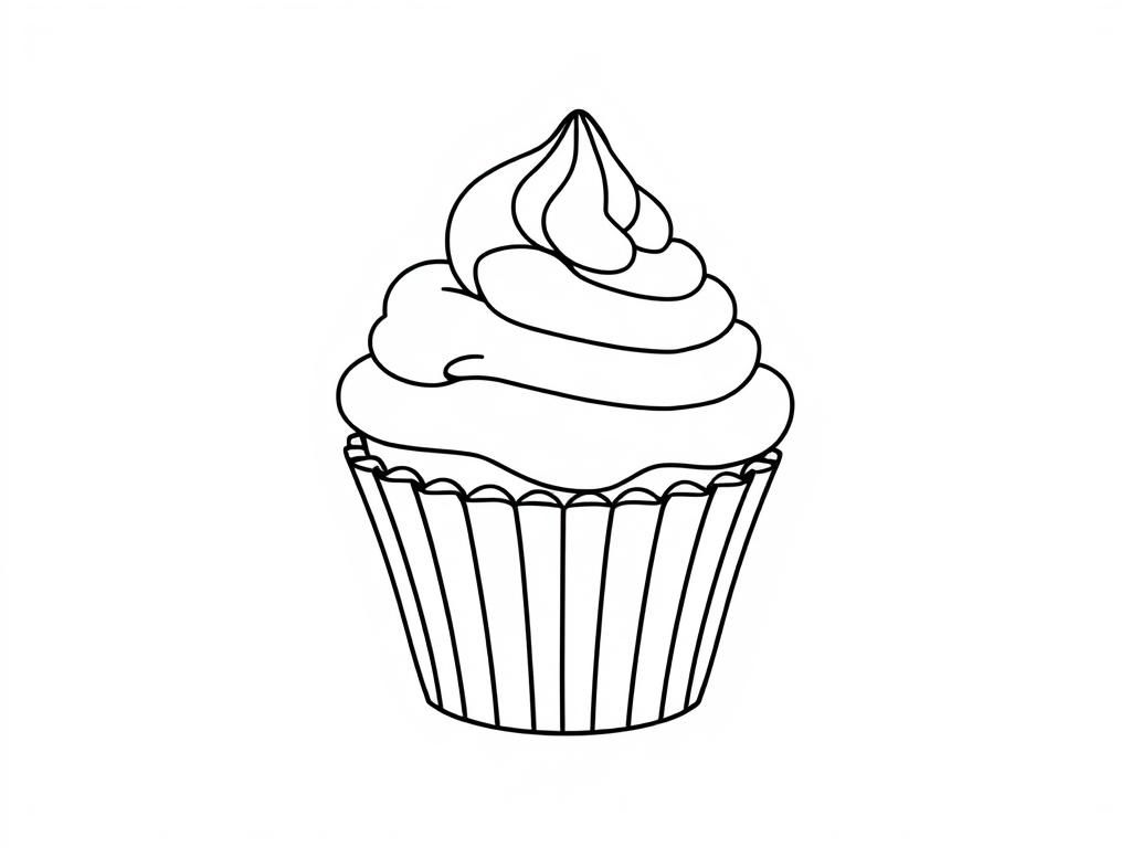 Cupcake Coloring Page