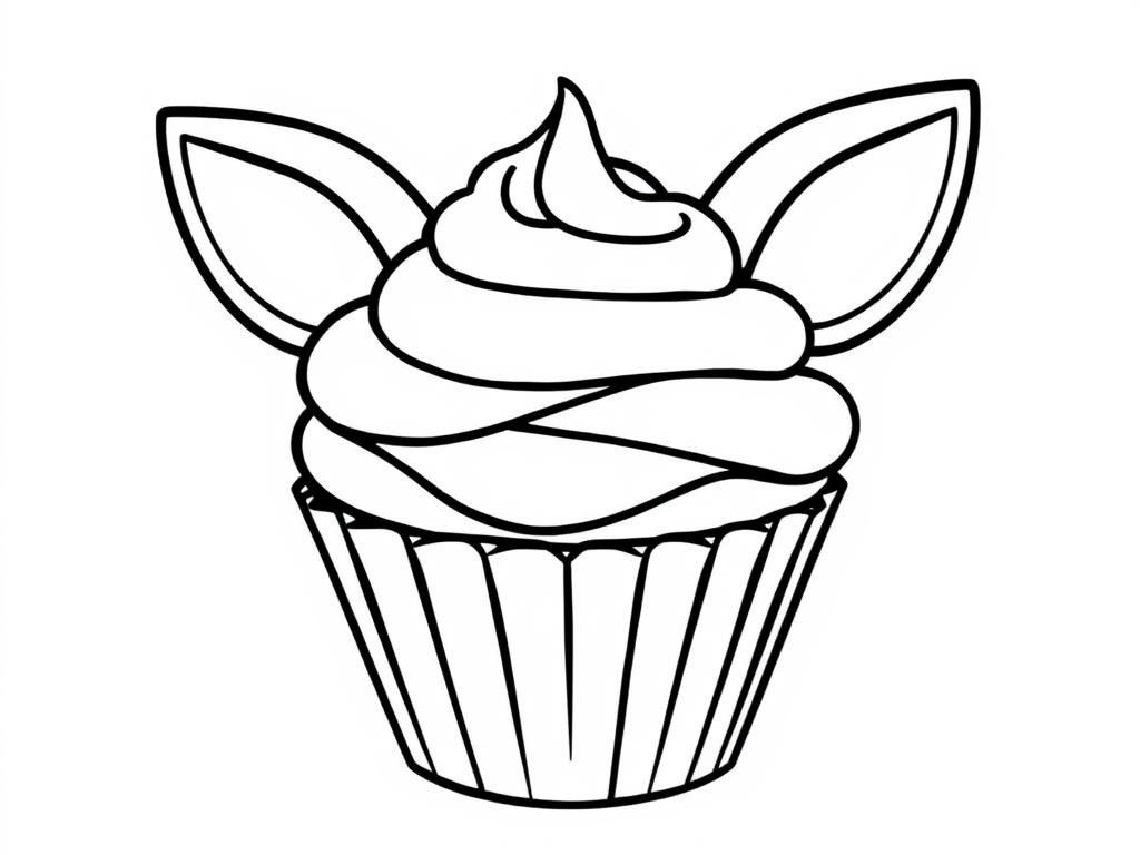 Cupcake Coloring Page