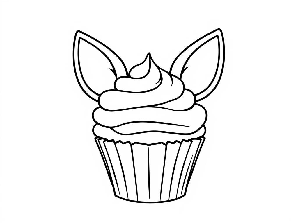 Cupcake Coloring Page