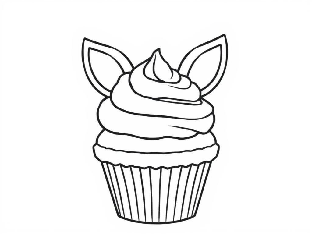 Cupcake Coloring Page