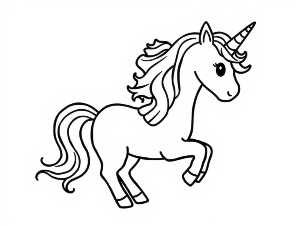 Unicorn Coloring Page: A Whimsical Realm of Magic and Fantasy coloring page