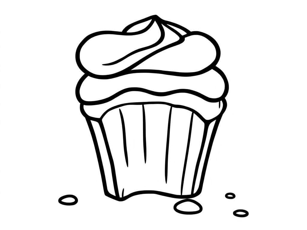 Cupcake Coloring Page