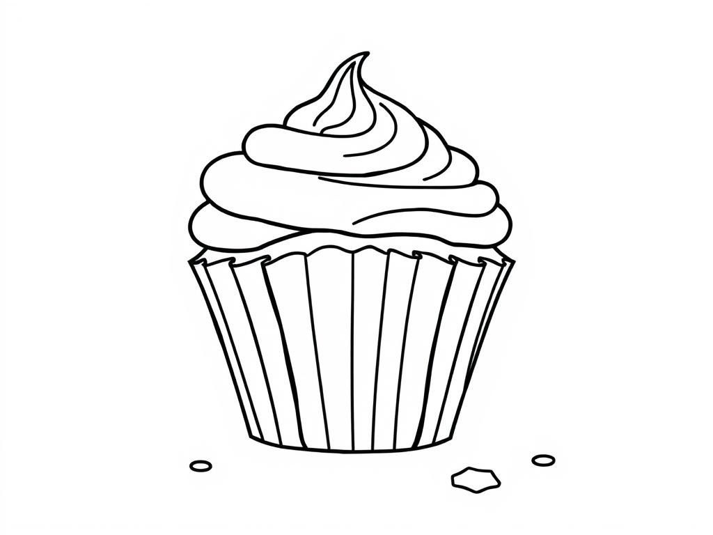 Cupcake Coloring Page