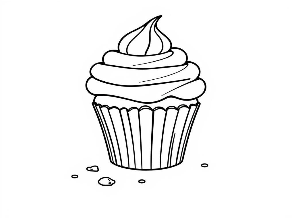 Cupcake Coloring Page