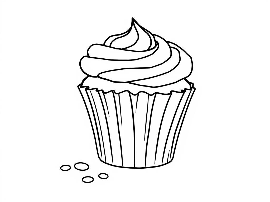 Cupcake Coloring Page