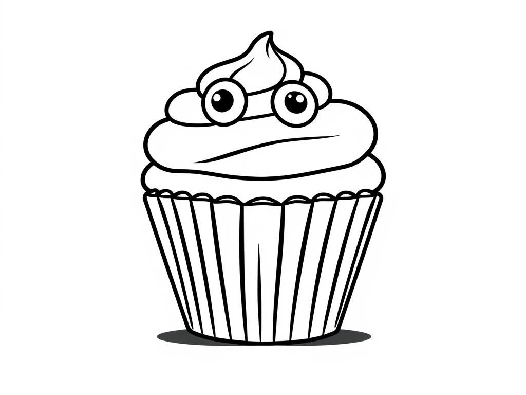 Cupcake Coloring Page