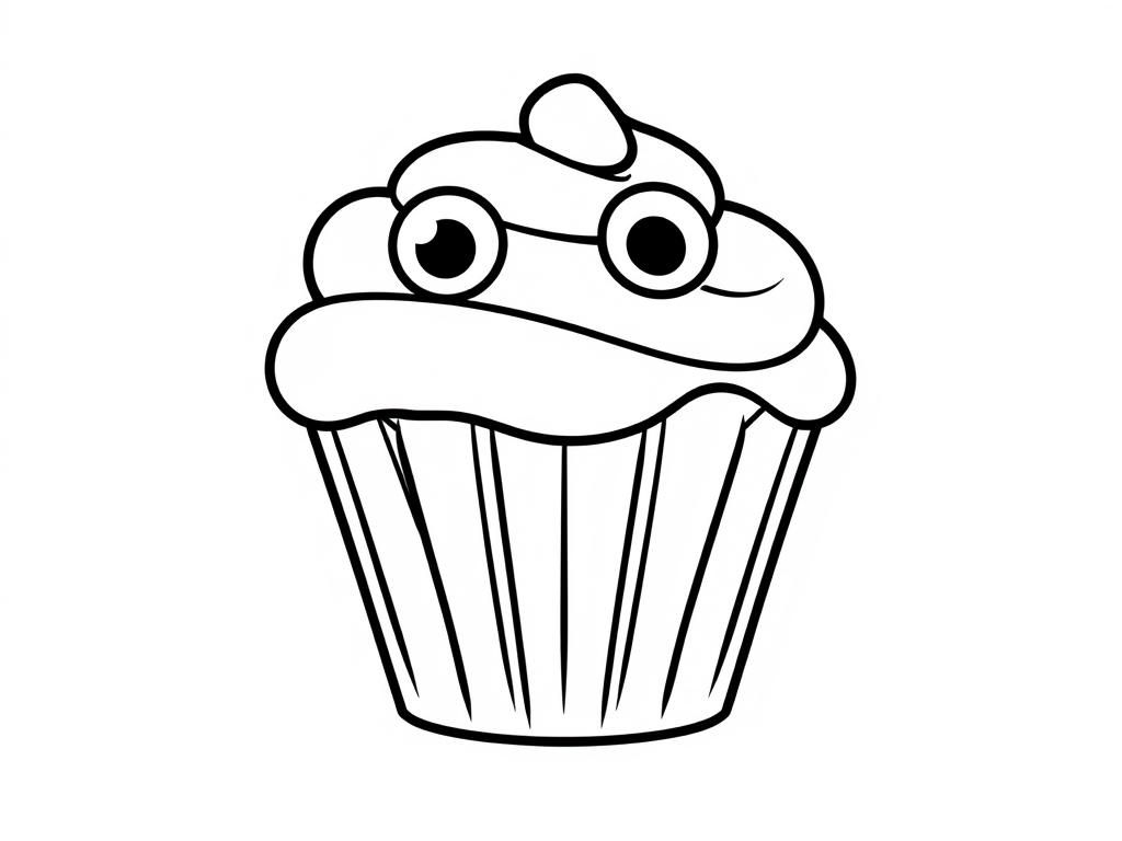 Cupcake Coloring Page