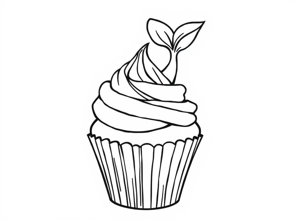 Cupcake Coloring Page