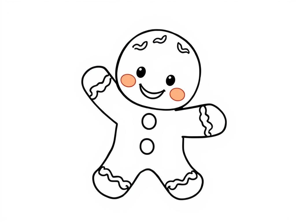 Kleurplaat van de peperkoekman