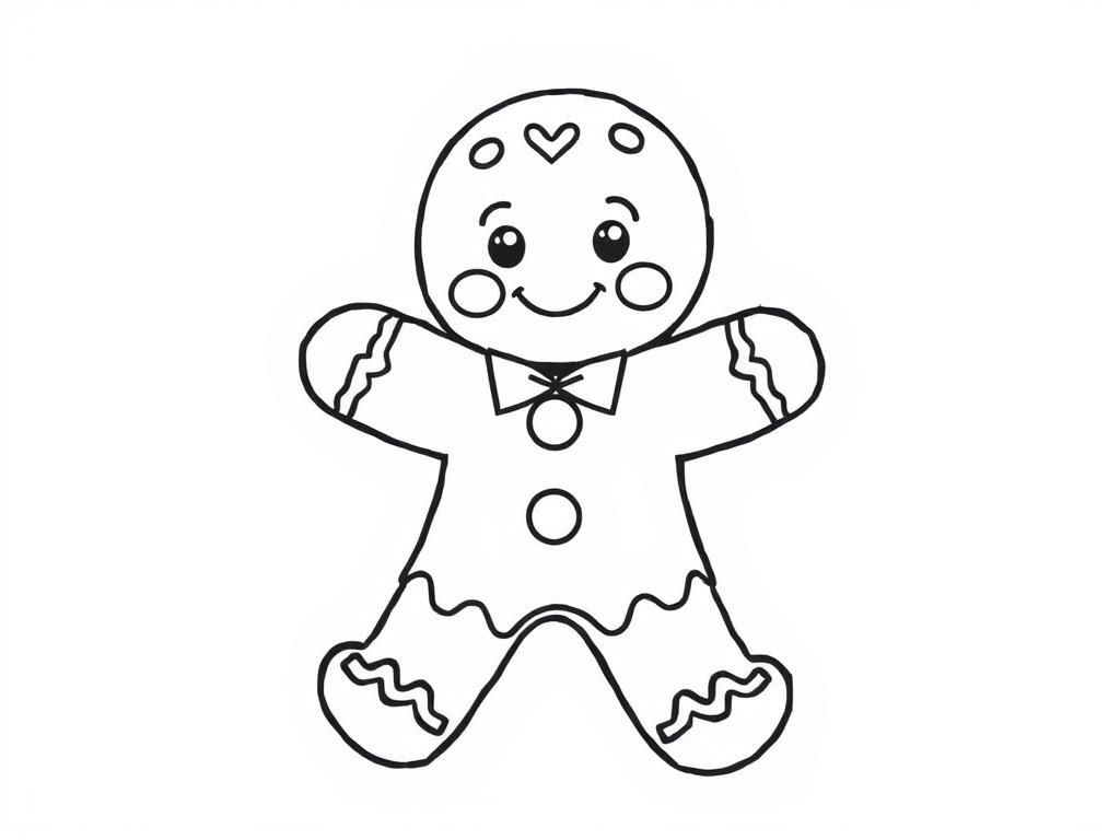 Kleurplaat van de peperkoekman