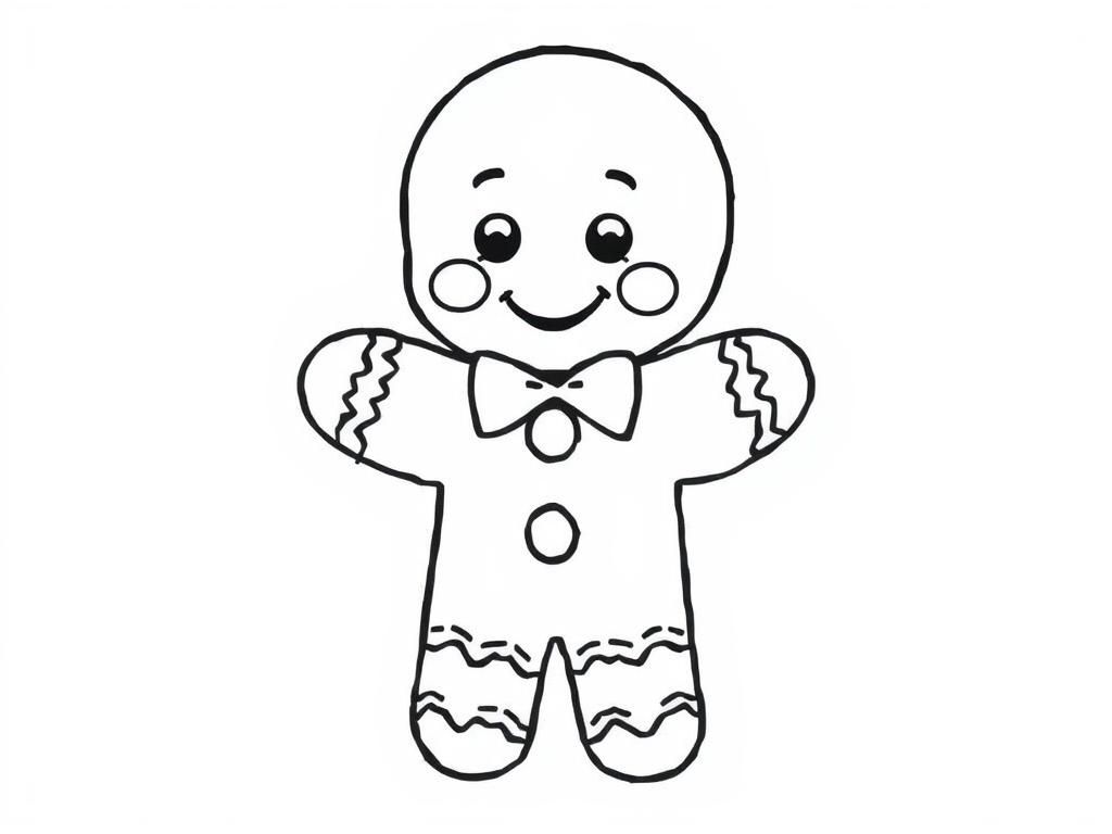 Kleurplaat van de peperkoekman