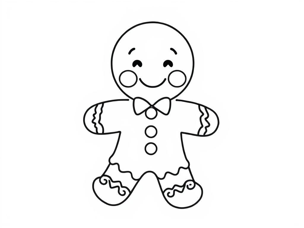 Kleurplaat van de peperkoekman