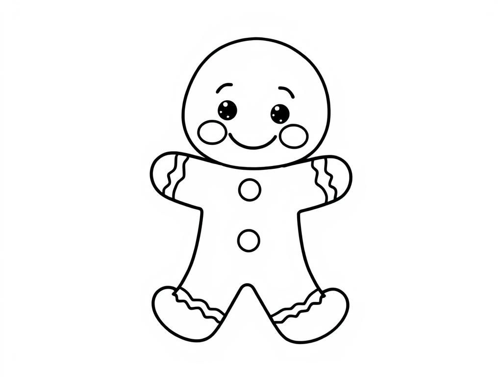 Kleurplaat van de peperkoekman