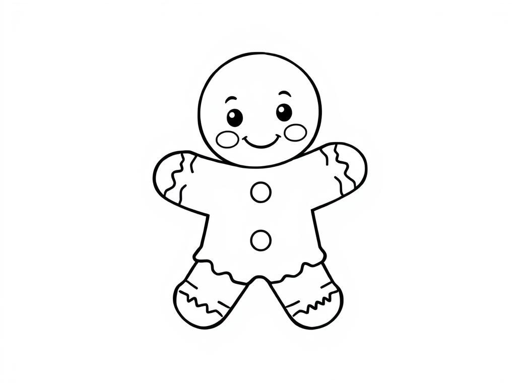 Kleurplaat van de peperkoekman