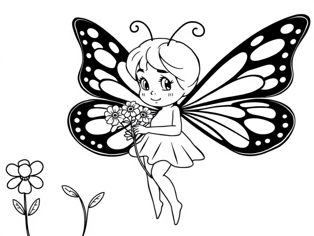 Fairy Coloring Page