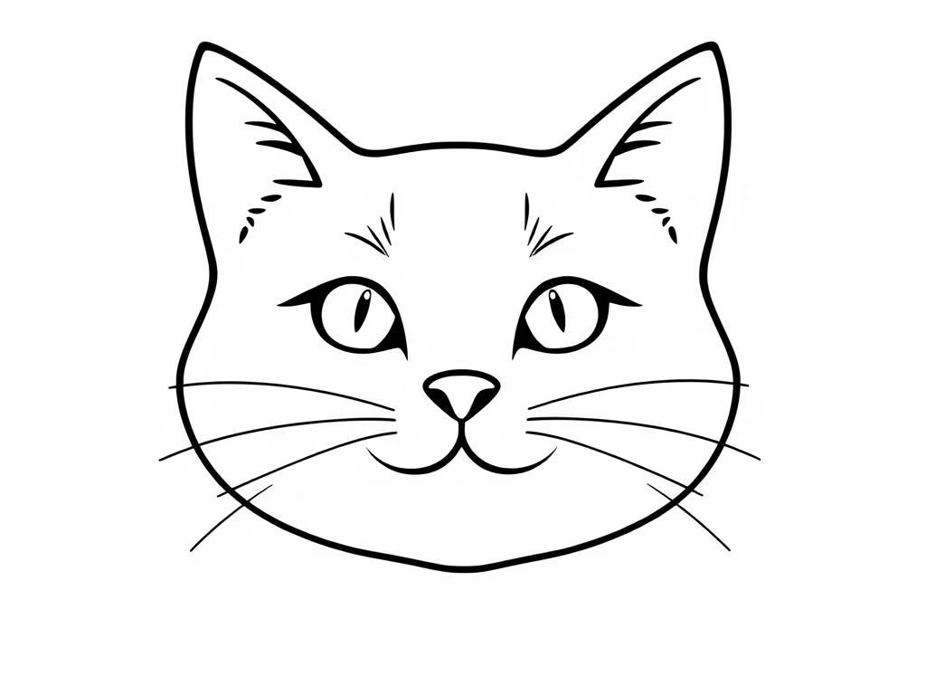 Cat Coloring Page - Color and Relax with this Cute Feline