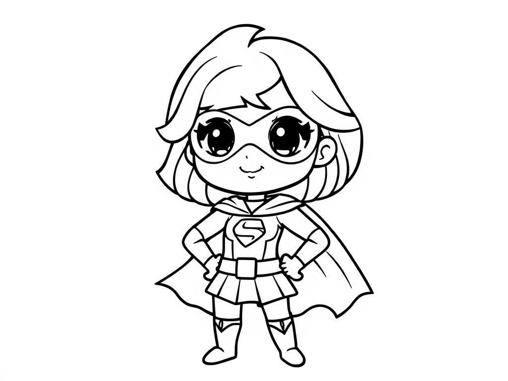 Superhero Girl Coloring Page
