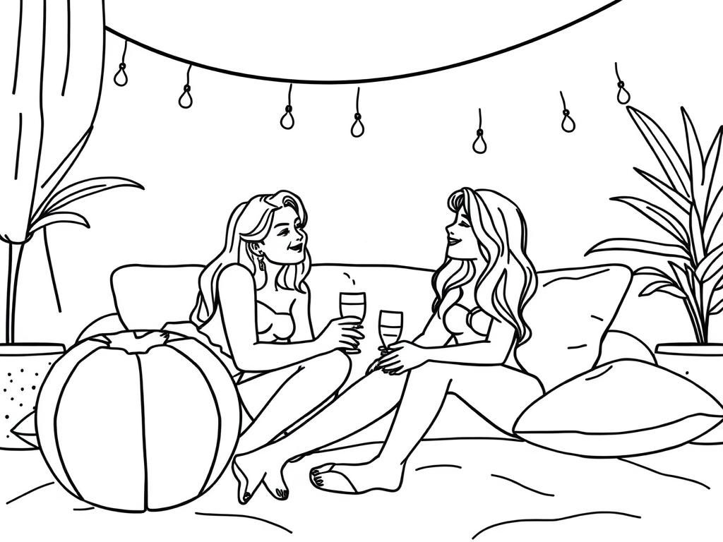 cute cozy sleepover bachelorette relaxing