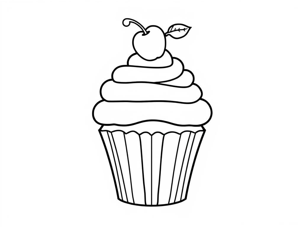 Cupcake Coloring Page