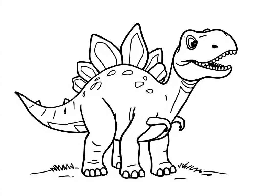 Stegosaurus Rex Dinosaur Coloring Page