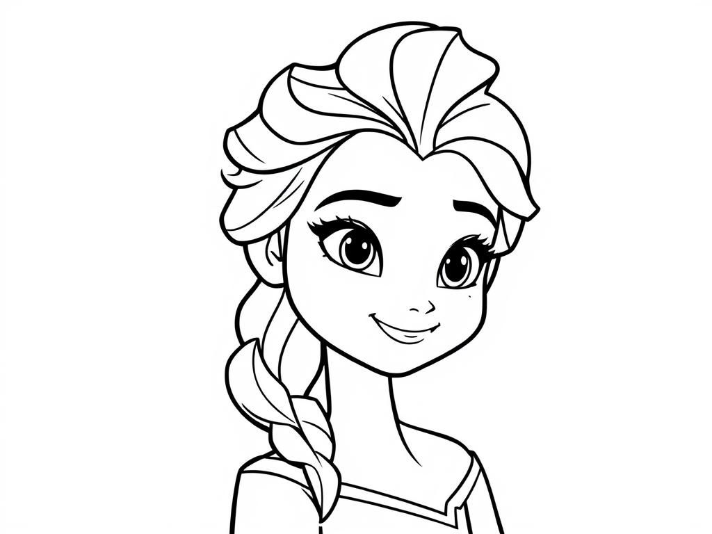 Elsa Coloring Page - Frozen Princess