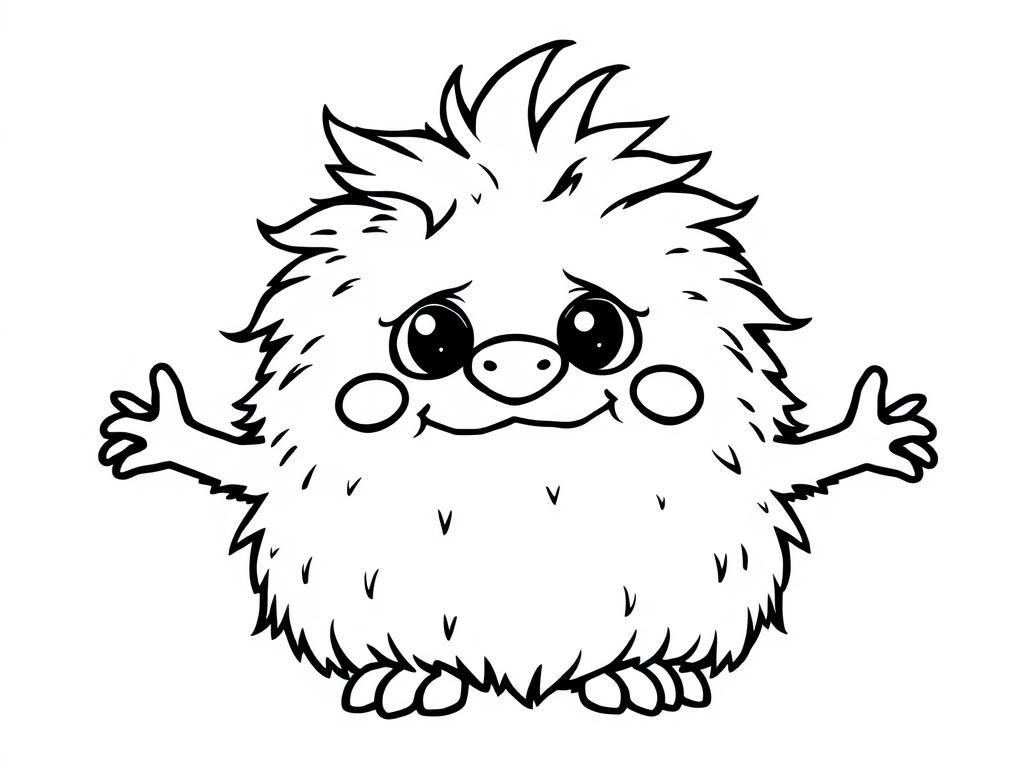 Preview of cute fluffy monster