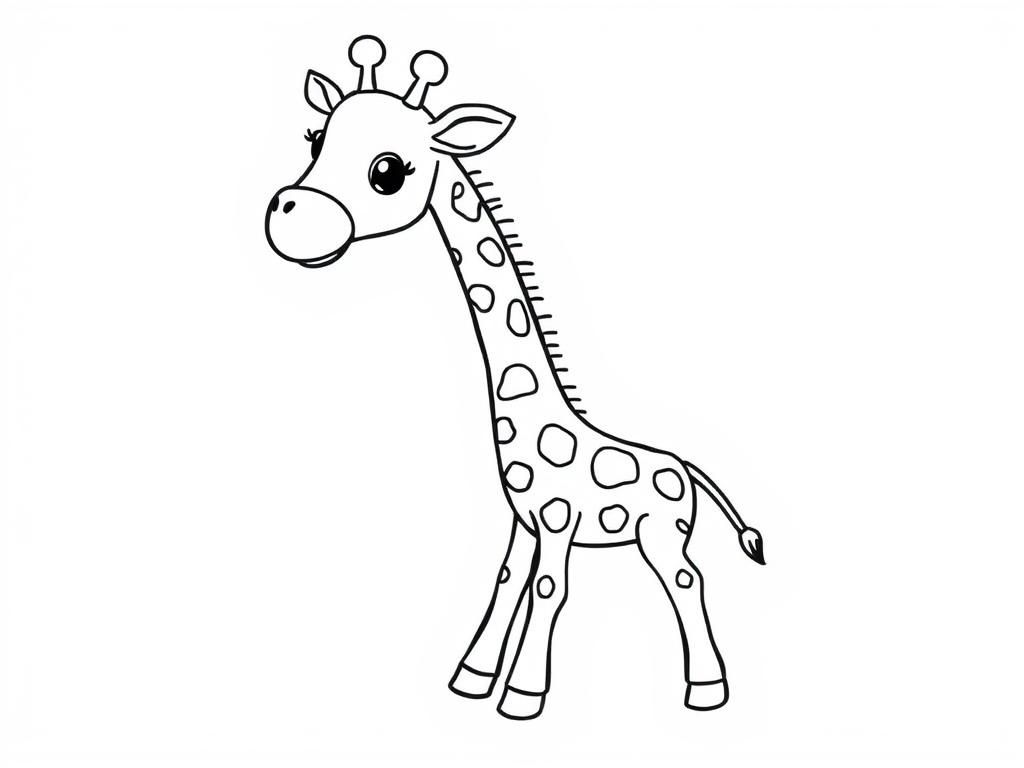 Giraffe Coloring Page