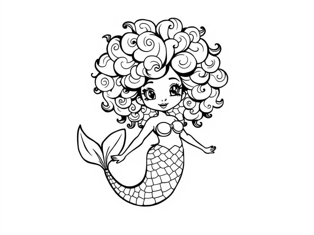 Mermaid Coloring Page