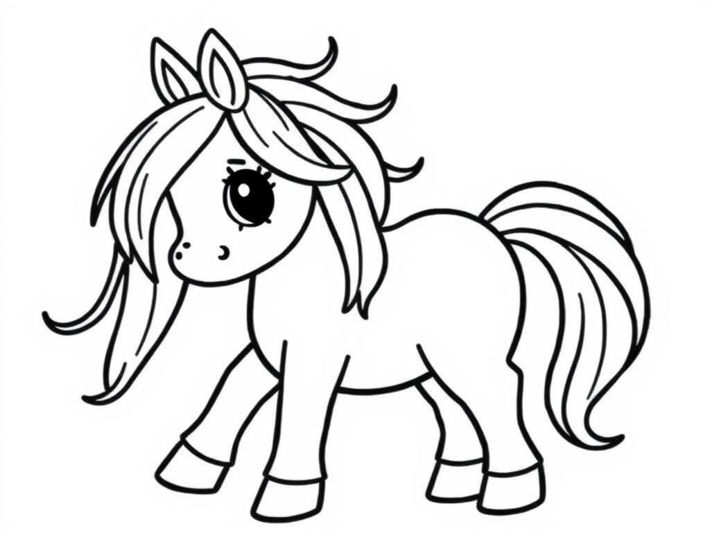 Cartoon Pony Coloring Page