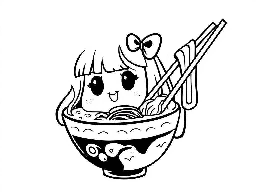 Preview of Cute Ramen soup girly kids