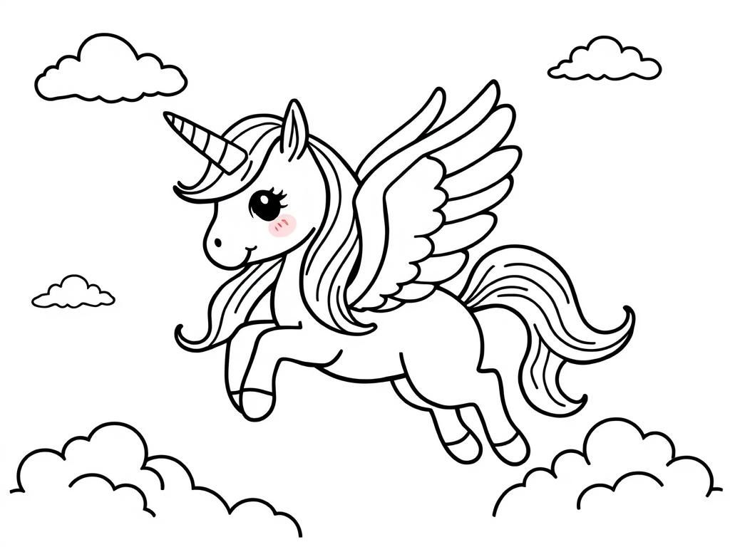 Unicorn Coloring Page