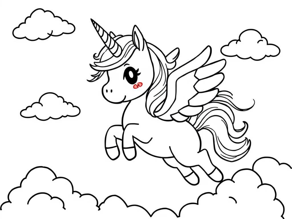 Unicorn Coloring Page