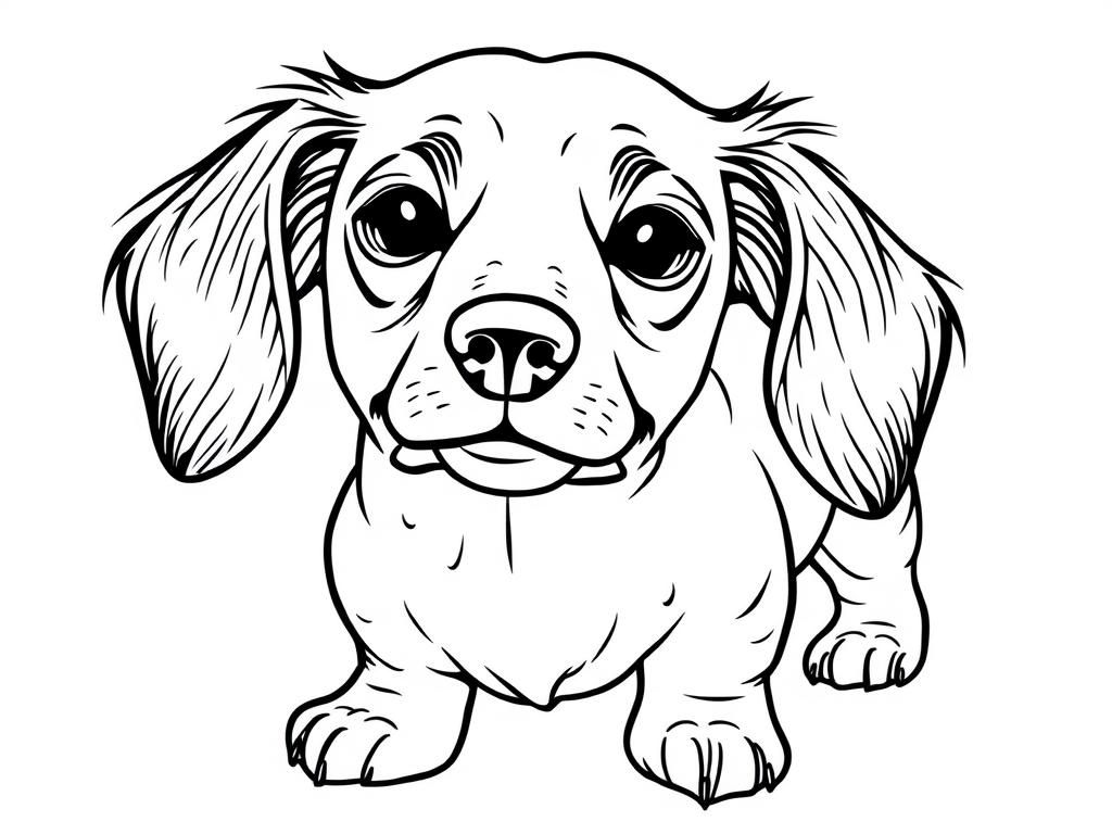 Cute Puppy Coloring Page