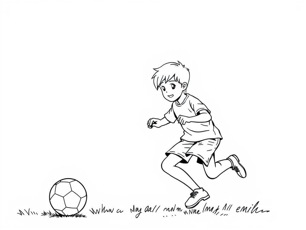 Soccer Boy Coloring Page