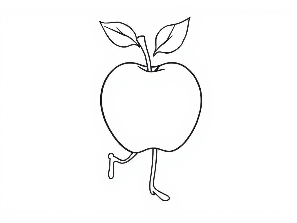 Apple Coloring Page