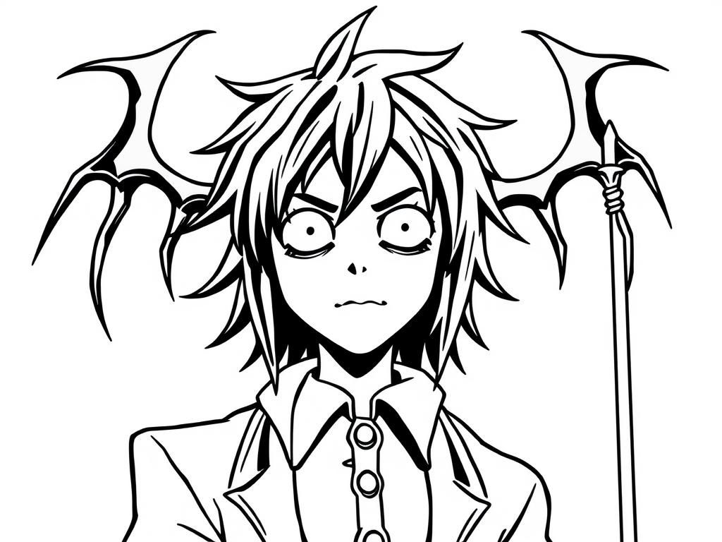 Anime Boy Coloring Page